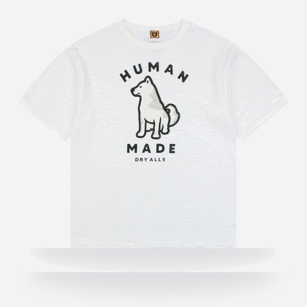 ヒューマンメイド アニマル グラフィック Tシャツ 珍島犬 ホワイト ソウルストア限定 HM31TE043