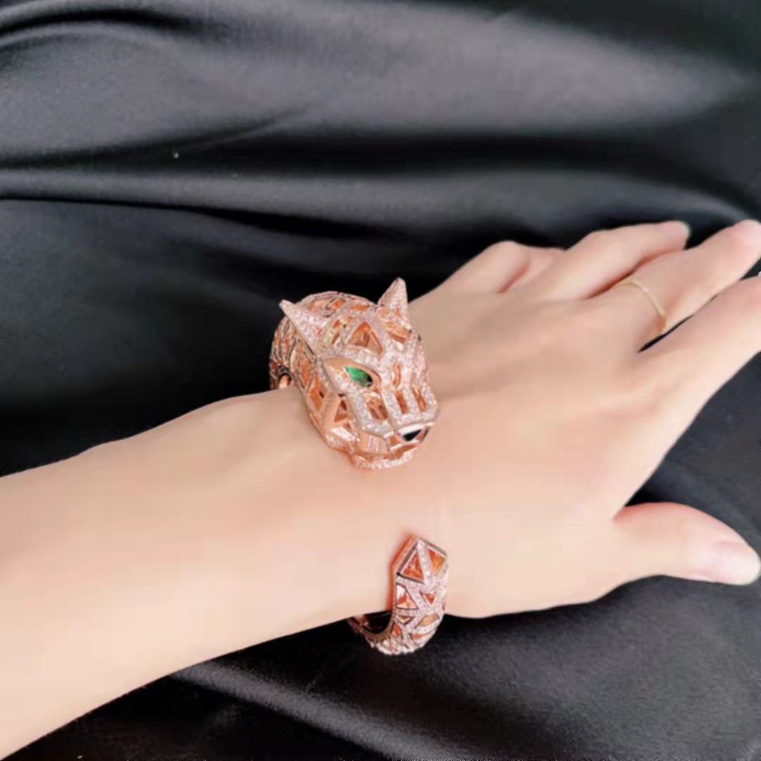 カルティエ パンテール ドゥ カルティエ パヴェ ダイヤモンド ブレスレット ローズゴールド 詳細画像 3