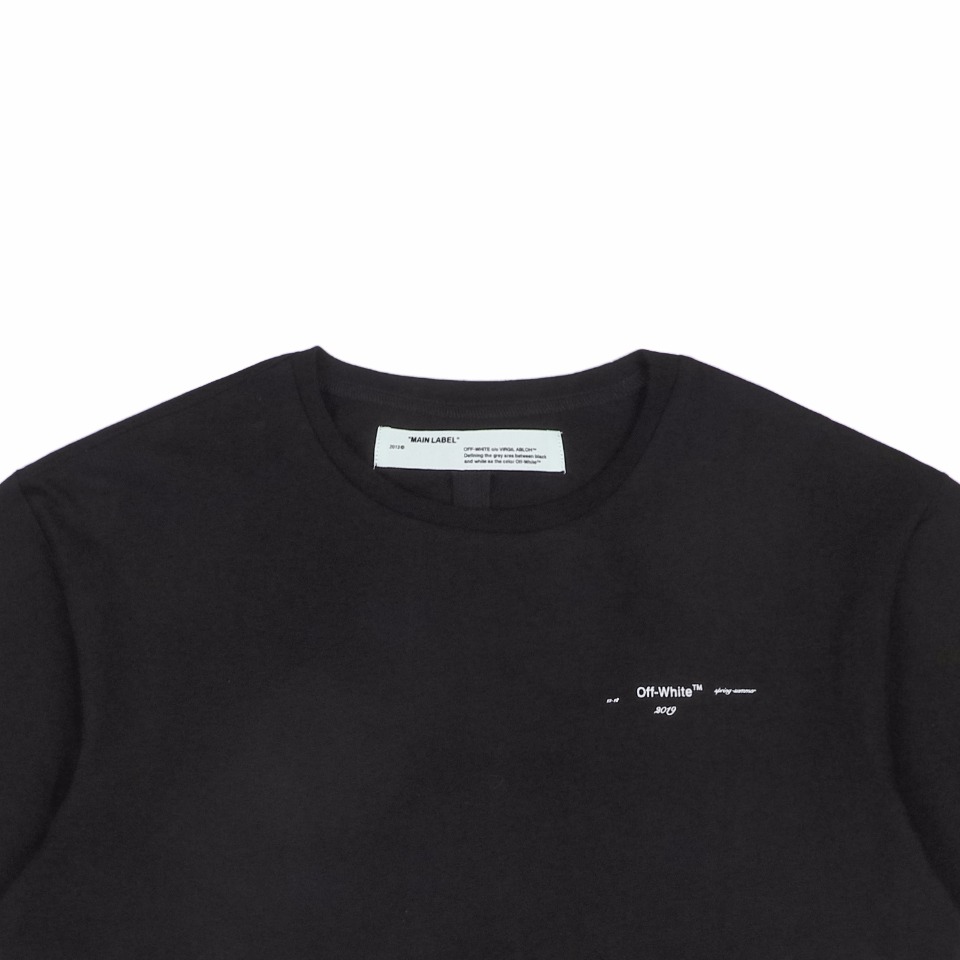 オフホワイト ウォーターカラー アロー プリント Tシャツ ブラック 詳細画像 3