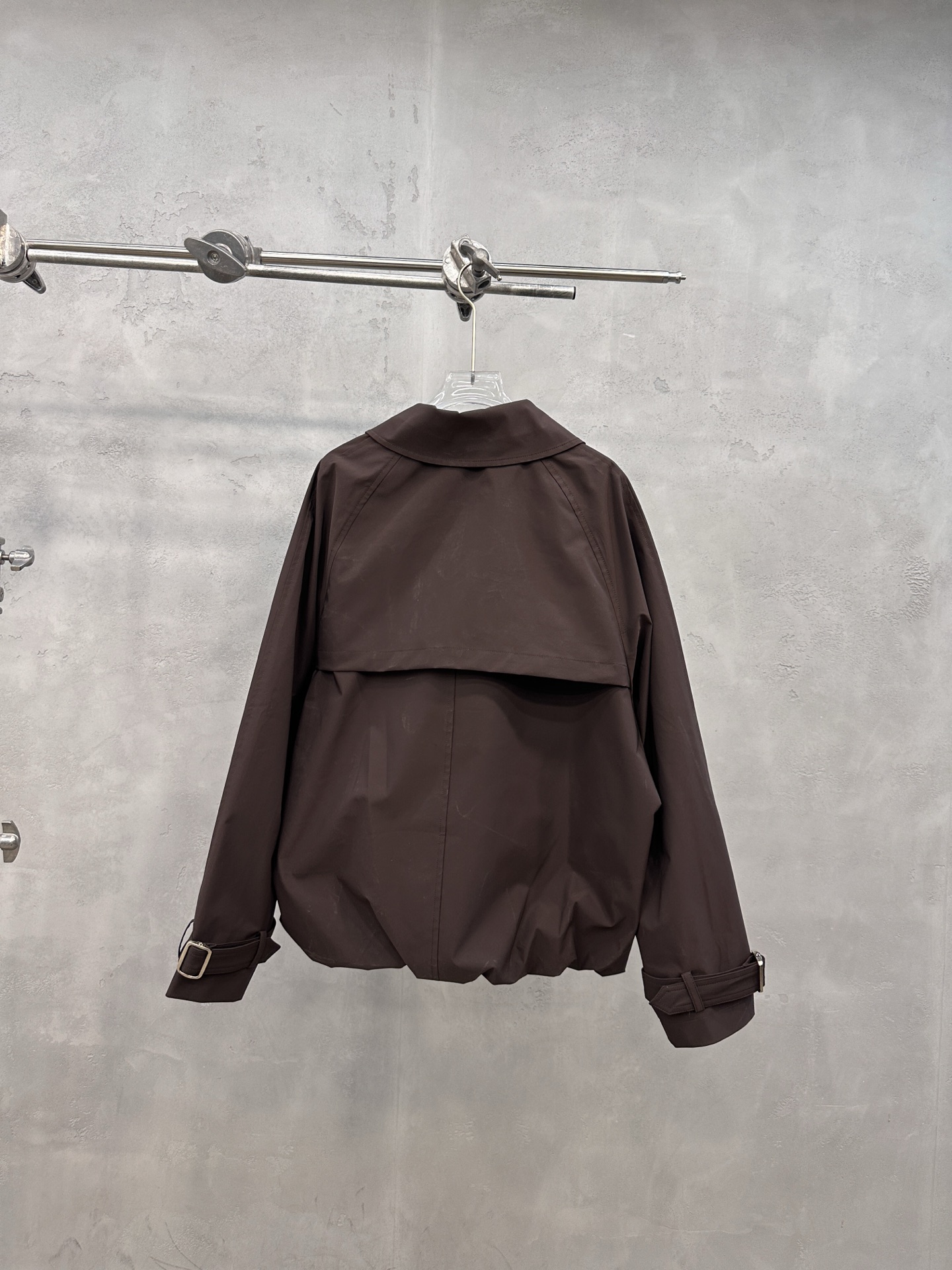 クロムハーツ シルバーハードウェア ダブルレイヤー トレンチジャケット ブラウン 詳細画像 2