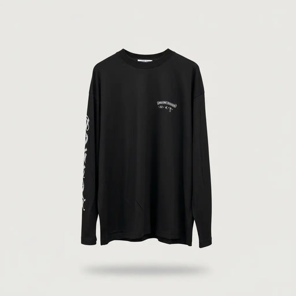 クロムハーツ 5ヶ所プリント長袖Tシャツ ブラック